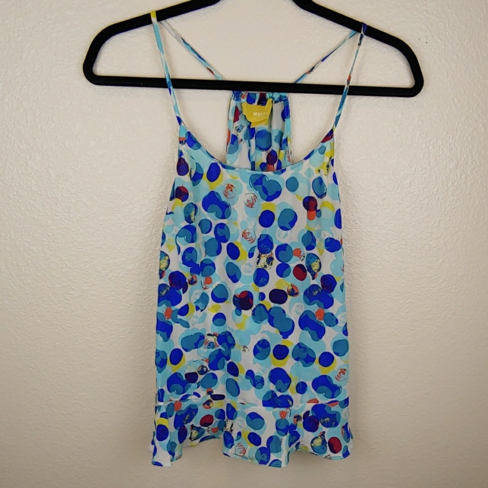 MAEVE anthropologie silk top blue size 2 small